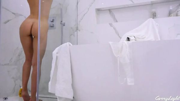 CarryLight Cumshot POV - Big Ass Babe Shower in Skirt Wet and Messy HD - veryfreeporn.com - Britain on v0d.com