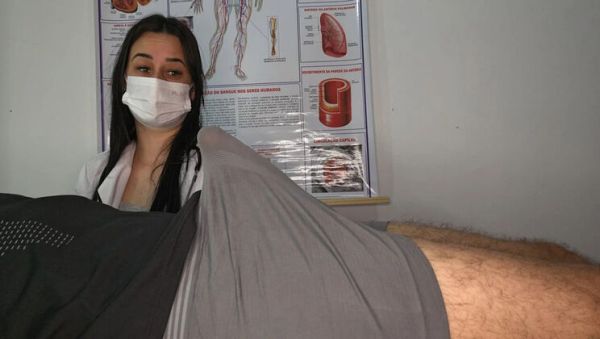 Nurse Jennyferpimenta Faces Patient's Huge Erection in Hospital Handjob - veryfreeporn.com - Portugal on v0d.com
