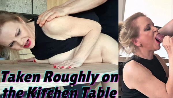 Amateur MILF Misses Jenny Roughly Fucked On Kitchen Table By Neighbor - xxxfiles.com on v0d.com