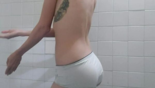 Booty_factory Wetting Panties In Shower With Hairy Pussy And Big Ass - veryfreeporn.com - Japan - Colombia on v0d.com