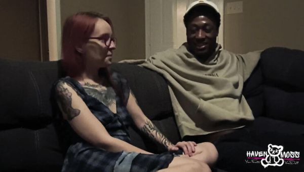Petite Redhead Wife Haven Moss Sucks and Rides Huge Black Cock in Hot Amateur Interracial Sex - porntry.com - Britain - Usa on v0d.com