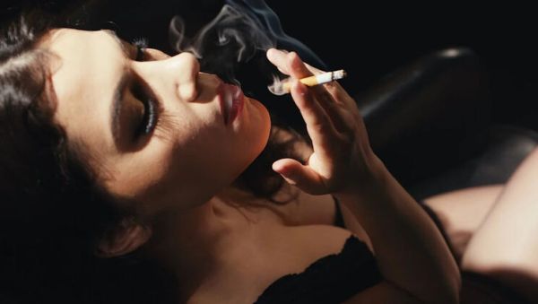 Valentina Nappi Smoking Fetish - Italian Brunette with Red Lipstick Gives Blowjob & Handjob POV - porntry.com - Italy on v0d.com