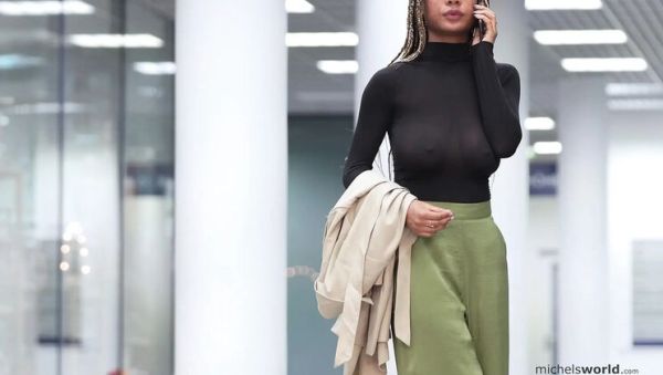 Michel Chloe Braless See Through Outfit Public Flashing German Outdoor HD - porntry.com - Germany - Japan on v0d.com