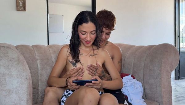 LuisaPalvin teaches her Indian stepsister phone fun then pounds her ass hard in homemade anal sex - veryfreeporn.com - Spain - India - Colombia on v0d.com