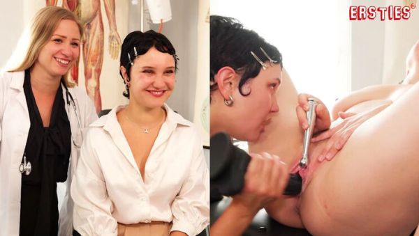 German Lesbian Doctors Gabi and Hannah Hot Medical Sex with Dildo and Vibrator Fingering HD - porntry.com - Germany on v0d.com