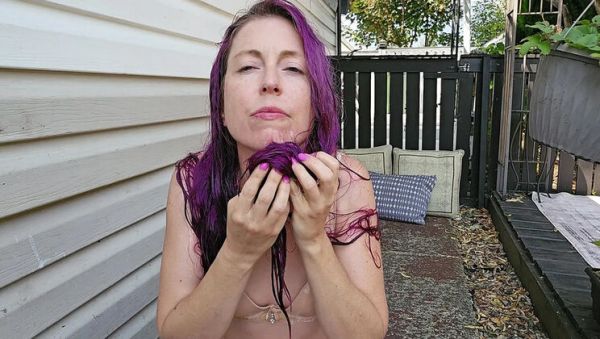 Nerdy Faery's Piss and Snot Covered Hair Outdoor Solo Fetish - porntry.com - Canada on v0d.com