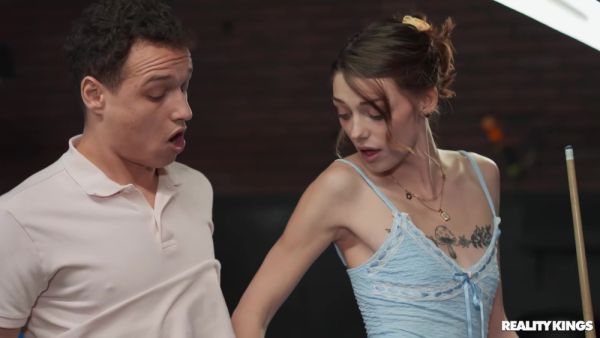 Bends Over Over The Pool Table And Fucks Her With Shrooms Q And Johnny Love - upornia.com on v0d.com