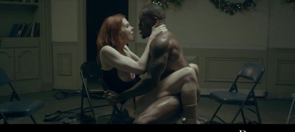 Maitland Ward is about to ride a big black cock with intense Pressure. - alphaporno.com on v0d.com
