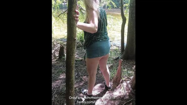 Hot Blonde MILF Momma Vee Sucks Big Cock Outdoor - porntry.com - Usa on v0d.com