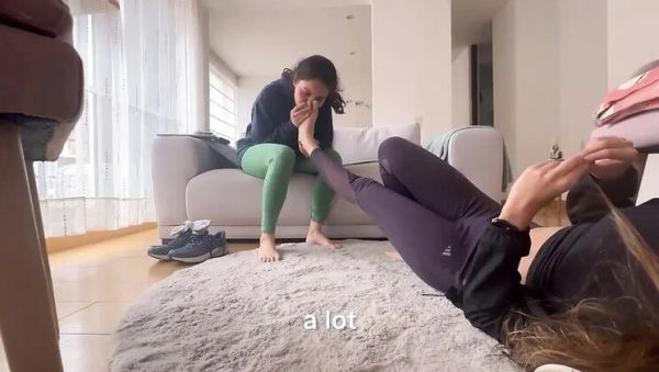 Scarlettandc Latina Lesbian Foot Wrestling - Sweaty Petite Catfight Pussy Eating - veryfreeporn.com - Spain - Colombia on v0d.com