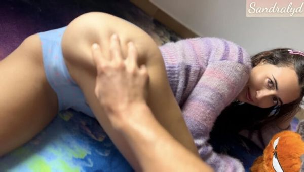 Amateur Latina Teen Sandralydx Masturbates with Stuffed Animal and Gets Fingered in POV - porntry.com - Spain on v0d.com