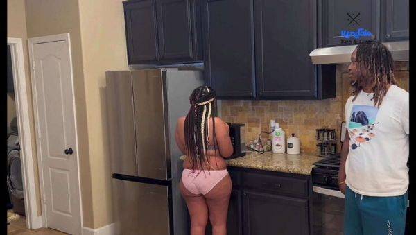 Big Booty Stepmom Fucks Stepson on New Year's - Creampie in the Kitchen - xxxfiles.com on v0d.com