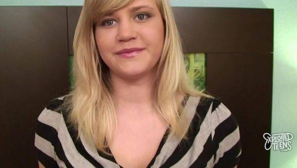 Young Blonde Teen Roxy Lovette Gets Creampied in POV Casting - porntry.com on v0d.com