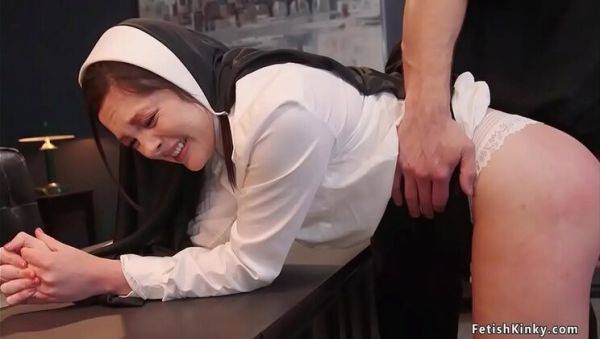 Priest Dominates Young Nun and Stepmom in Kinky Threesome - porntry.com on v0d.com