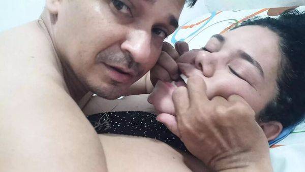 Hot Latina Wife in Fishnet Lingerie Gets Daily Face Fuck and Cum in Mouth - porntry.com - Japan - Colombia on v0d.com