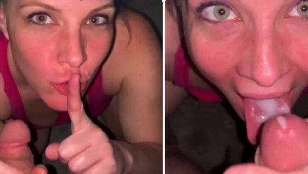 Neighbors Hear Us Fucking in the Yard - Outdoor Doggy Style & Cum Swallow - xxxfiles.com on v0d.com