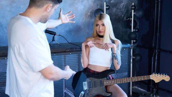 Hot Blonde Stepsister Sucks and Fucks Lucky Stepbro After Guitar Play - xxxfiles.com on v0d.com