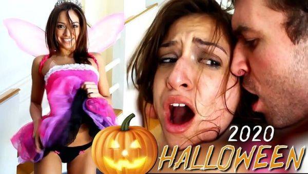 Petite Fairy Princess Sara Luvv Gets Rough Halloween Fuck by James Deen - Hardcore Blowjob & Cumshot - porntry.com on v0d.com