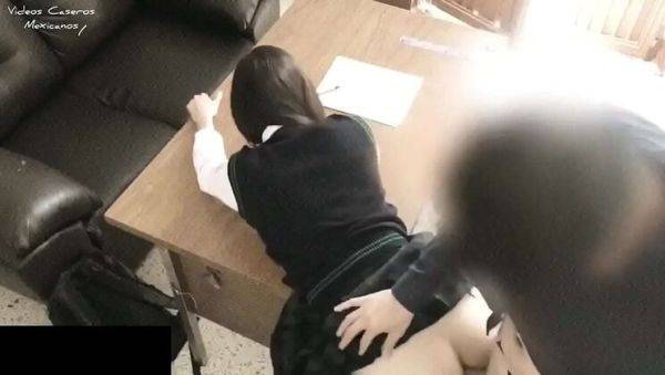 Hot Latina Math Teacher Fucks Student in Office for Better Grades - Homemade School Sex! - porntry.com on v0d.com