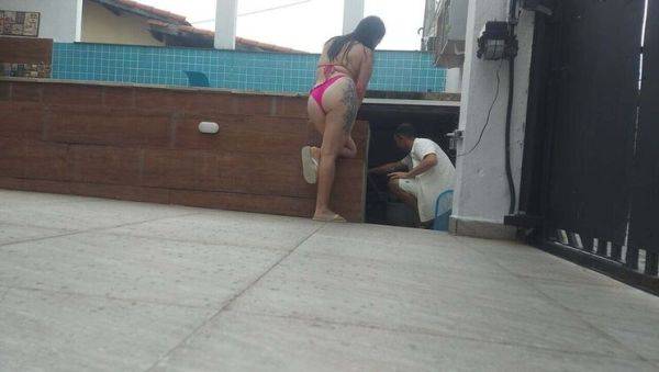 Hot Brazilian Housewife Cheats on Husband with Poolside Lover in 4K - porntry.com - Brazil on v0d.com