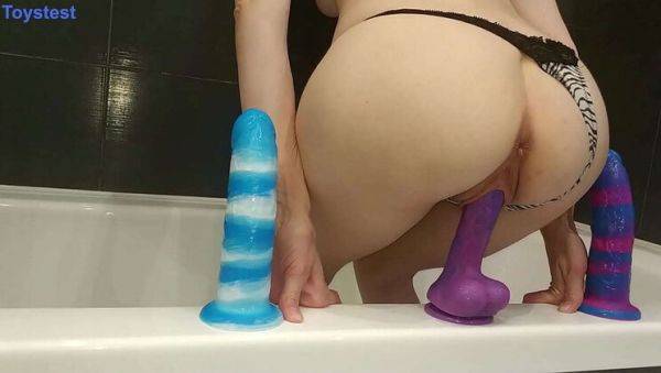 Hot Teen Anya Toystest Rides Big Dildo with Perfect Ass Closeup - porntry.com on v0d.com