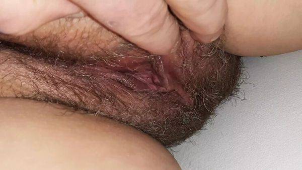 Homemade Aunty Fuck: Jerking Off to Her Hairy Pussy in Bedroom - xxxfiles.com on v0d.com