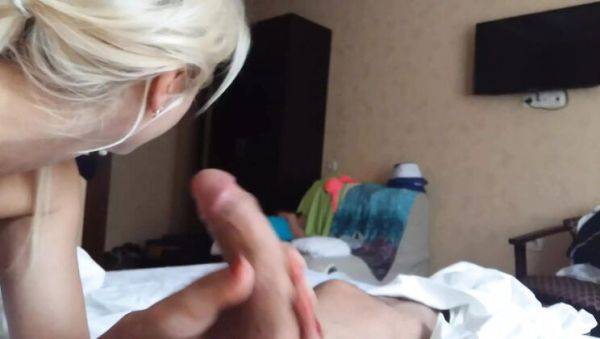 Hot Russian Blonde MILF Rides Big Dick and Sucks It Hard in Hotel Room - porntry.com - Russia on v0d.com