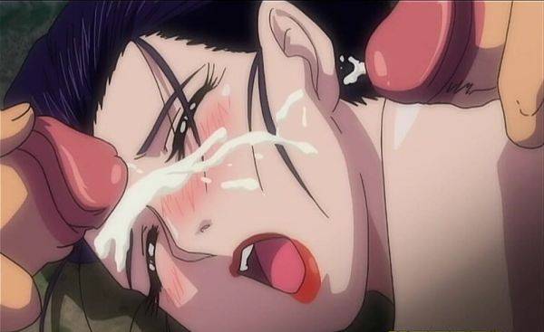 Anime whore suited with endless dicks that splash sperm on her huge melons - alphaporno.com on v0d.com