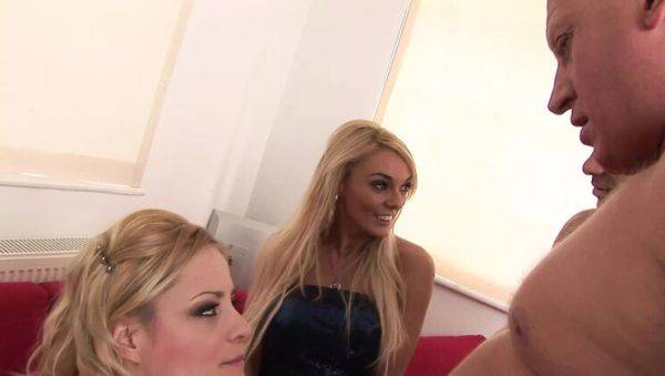 Blonde Babes Stacey Saran & Chloe Conrad Take Turns on a Big Cock in Hot FFM Threesome - xxxfiles.com on v0d.com