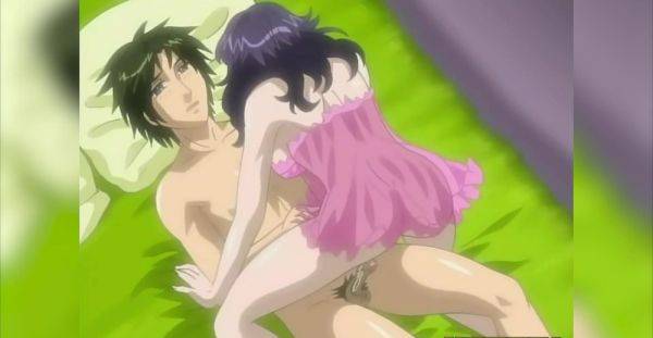 Hentai slut rides her boyfriend until his juicy dick explodes on her clit - alphaporno.com on v0d.com