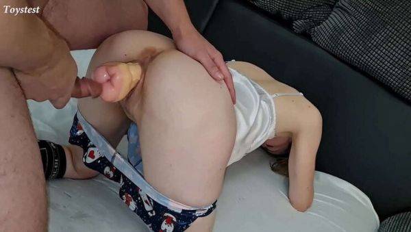 Hardcore Teen Fucks Girlfriend with Huge Toy - Anya Toystest Takes It Deep - veryfreeporn.com on v0d.com
