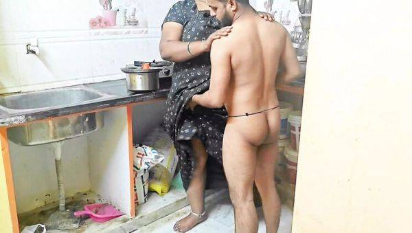 Desi Stepmom Fucked Hard in Kitchen While Cooking - Hot Indian MILF Takes BBC - porntry.com - India on v0d.com