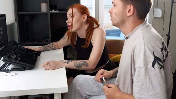 Redhead Russian Teen Shows IT Teacher How She Passes Exams with Blowjob and Doggystyle - porntry.com - Russia on v0d.com