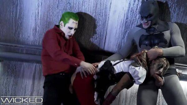 Suicide Squad XXX Parody: Harley Quinn Takes Big Dick in Anal & Double Blowjob - porntry.com on v0d.com