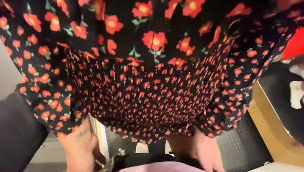 Teen Addy Broke Gives Sloppy Blowjob and Swallows Cum in Shopping Center Locker Room - veryfreeporn.com on v0d.com