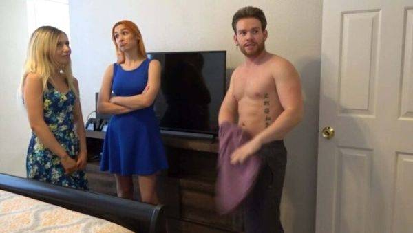 Blonde Teen Minxx Marley Gets Fucked While Redhead Delilah Watches in Hot Threesome - porntry.com on v0d.com