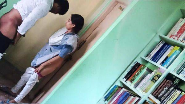 Desi Stepbrother Fucks Hot Indian Stepsister in College Library - Tight Pussy Action - xxxfiles.com - India on v0d.com