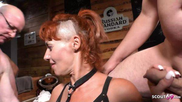 Skinny German Redhead Mature Spermarie Takes Multiple Creampies in Berlin Gangbang - porntry.com - Germany on v0d.com