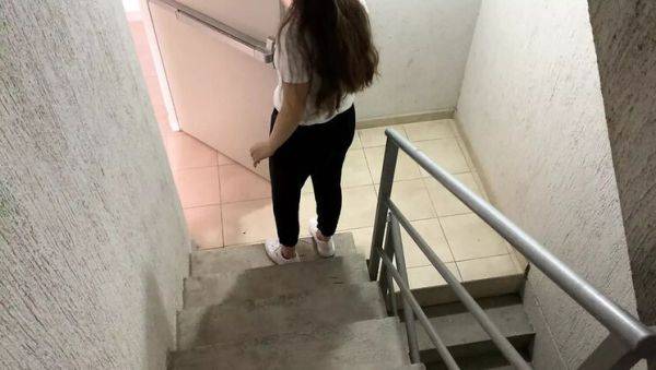 Hot Blonde Natasha Bull Sucks Dick on Public Stairs - Outdoor Blowjob & Cumshot - xxxfiles.com - Colombia on v0d.com