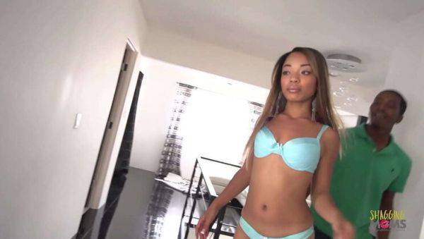 Slim ebony babe takes huge black cock in her tight ass and gets a creamy facial - xxxfiles.com on v0d.com