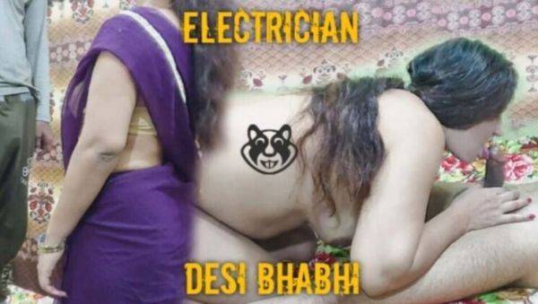 Desi Bhabhi Fucked Hard by Indian Electrician with Big Cock - Tight Pussy Action - veryfreeporn.com - India - Pakistan on v0d.com