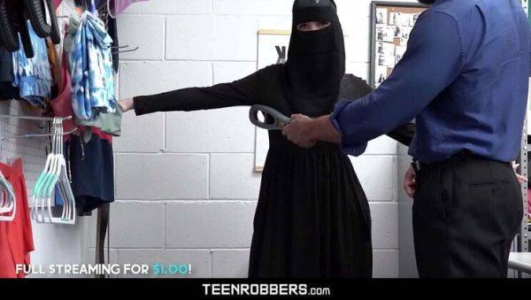 Naughty Muslim Teen Steals Lingerie and Takes Big Cock in Anal - porntry.com on v0d.com