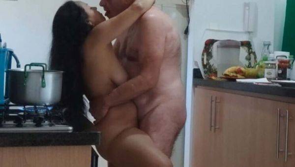 Hot Couple Garabas and Olpr Enjoy Cumming for Dessert in the Kitchen - 4K HD - xxxfiles.com on v0d.com