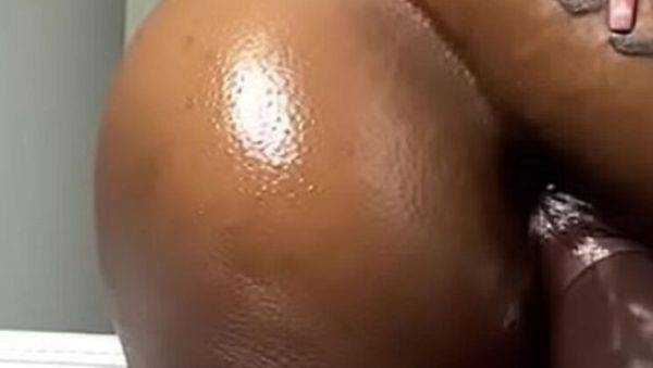 Mini Stallion rides huge black dildo in hot solo ebony teen action - veryfreeporn.com on v0d.com