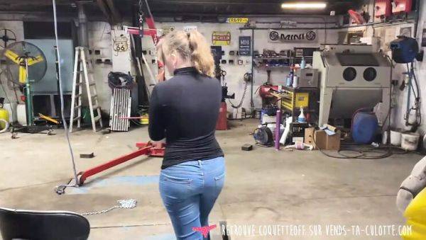 Lyna Jade Dominates Garage Customers with Rough Anal and Strap-On Punishment - veryfreeporn.com - France on v0d.com