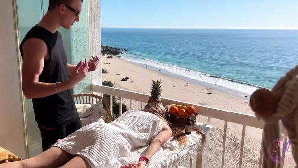 Sexy Blonde Teen Gets Hot Massage from On-Call Masseur - Spirite Moon - porntry.com on v0d.com