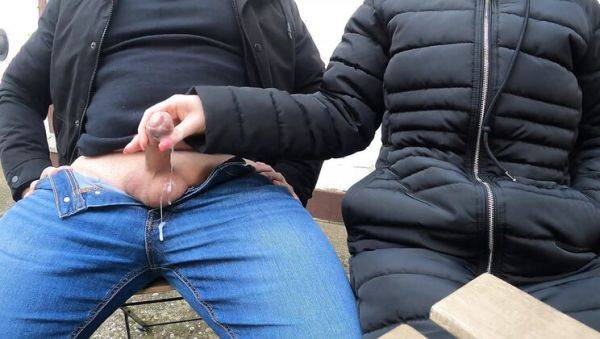 Public Terrace Handjob: My Wife's Girlfriend Watches Her Jerk Me Off - xxxfiles.com - Germany on v0d.com