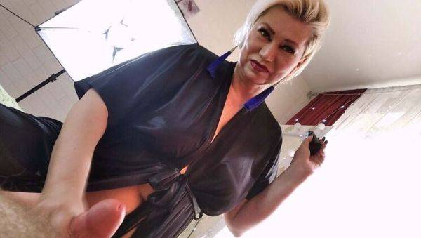 Hot MILF AimeeParadise in Glasses Sucks Cock - Cumshot in Mouth, Close-Up Blowjob, Dirty Talk - porntry.com - Russia on v0d.com