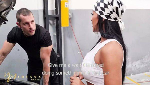 Hot Latina Mechanic Mariana Martix Fucks Stranger Duncan Saint in Car - veryfreeporn.com - Usa - Colombia on v0d.com
