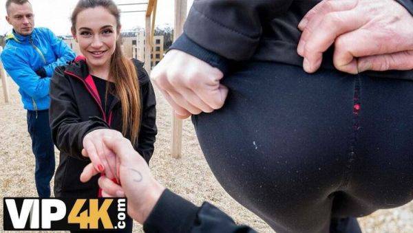 Hot Athletic Brunette Picked Up and Fucked in Stranger's Car in Front of Her BF - HD POV Cuckold Sex - porntry.com - Czech Republic on v0d.com